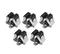 Lot de 5 supports de balai Broom Gripper - Support de brosse robuste - Crochet de suspension en acier à ressort - Accroche Mural pour l'organisation de balais, serpillères, buanderie et cuisine