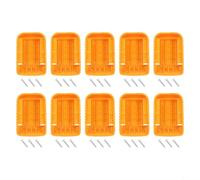 Lot de 5 supports de batterie pour batteries DeWalt 20 V 60 V max DCB200 DCB201 pour DCB205 | Organiseur mural robuste en ABS avec vis, jaune (10 pièces)