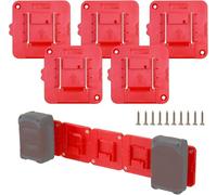Lot de 5 Supports de Batterie Rozlchar compatibles avec Batterie for Einhell 18 V - Convient pour Le Nettoyage d'atelier (avec 10 vis, Pas de Batterie)