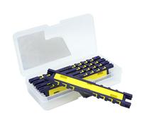 Lot de 5 supports de crochet de pêche pour ligne de ligne de ligne de leader, organiseurs de planche de leader, organiseurs de snell organiseurs avec boîte de rangement, outil de rechange pour la