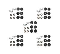 Lot de 5 supports de cymbale de rechange pour batterie avec écrous papillon - Noir φ3,8 x 2,6 cm