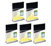 Lot de 5 supports de panneau en acrylique transparent pour bureau
