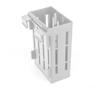 Lot de 5 supports de plantes en plastique à suspendre pour aquarium avec trous de drainage pour promouvoir la santé des racines et créer des paysages aquatiques attrayants dans les aquariums (blanc)