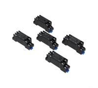 Lot de 5 supports de relais 8 broches DTF08A compatibles avec LY2N-J JQX-13F HH62P, support de montage sur rail DIN 35 mm avec bornes à vis