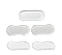 Lot de 5 supports de siège de toilette pour bidet - Tampon général transparent - Réduit le bruit - Adhésif puissant - Protection en silicone - Pour les familles, les écoles, les hôpitaux