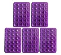 Lot de 5 supports de téléphone portable à ventouse en silicone - Autocollant - Support téléphone à Ventouse - Support en silicone cellulaire - Soporte de para Móvil - Accessoires de téléphone pour