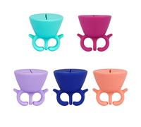 Lot de 5 supports de vernis à ongles en silicone pour manucure et pédicure, pour usage domestique, nail art et salon, réutilisables