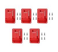 Lot de 5 supports d'organisation d'outils, porte-outils avec vis pour appareils 18 V à 4 trous, construction ABS, support vertical à suspendre