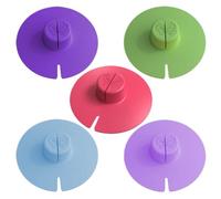 Lot de 5 supports en silicone pour sachets de thé, couvercles de tasse en silicone, faciles à utiliser et sans désordre, passent au lave-vaisselle, 10,4 cm