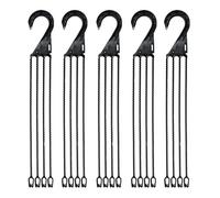 Lot De 5 Suspensions for Plantes, Paniers Suspendus, Suspensions En Plastique for Plantes De Jardin, Chaînes De Suspension, Accessoires De Jardin, for Balcon, Plafond, Verdure Intérieure(Black)