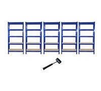 Lot de 5 T-Rax 75 cm & Etabli - Rangement Garage, Atelier, Entrepôt, Usine Bleu G