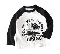 Lot de 5 t-shirts à manches longues pour filles pour le printemps, l'automne et l'hiver, confortables et tendance, en pur coton, hauts pour petites filles 4t (noir, 18-24 mois)