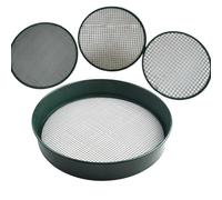 Lot de 5 tamis de jardin, tamis sol 3, 6, 9, 12 mm, en métal, sol remplacement amovible pour jardinage et pierres