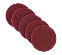 Lot de 5 tampons à récurer en nylon pour tampons de 10,2 cm de diamètre pour polissage industriel, ébavurage et préparation sur métal, bois et matériaux composites (bleu (rouge (400#))