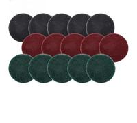 Lot de 5 tampons de nettoyage de 7,6 cm, en nylon pour un nettoyage intensif, compatible avec les surfaces métalliques, plastiques et acier inoxydable, tampon abrasif de qualité industrielle