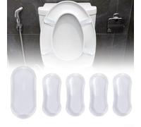 Lot de 5 tampons en silicone pour siège de toilette pour plus de stabilité - Réduction du bruit Joint transparent 45 x 20 mm