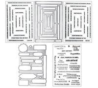 Lot de 5 tampons et matrices de découpe en métal pour la fabrication de cartes - En silicone transparent - Pochoirs en silicone - En acier au carbone - Pour la fabrication de cartes, les loisirs