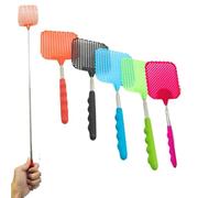 Lot de 5 tapettes à mouches extensibles télescopiques - Lutte manuelle contre les parasites - Protection contre les moustiques et les insectes