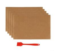 Lot de 5 tapis de barbecue en cuivre non réutilisables pour des aliments parfaitement grillés à chaque fois