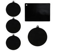 Lot de 5 tapis de protection en silicone pour plaque à induction | 1 x rectangulaire + 3 x moyens + 1 x grand, supports antidérapants et dessous de plat résistants à la chaleur pour