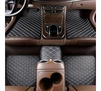 Lot de 5 Tapis de Sol de Voiture imperméables en Cuir PU pour Changan UNI-T 2020 2021 2022,Black Beige