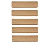 Lot de 5 tapis d'escalier antidérapants lavables en machine pour marches intérieures en polyester doux avec dos solide pour la sécurité des enfants et des animaux domestiques (beige)