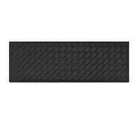 Lot de 5 tapis d'escalier en caoutchouc noir 25 x 75 cm | Caoutchouc souple, absorbe les chocs, résiste aux taches, facile à nettoyer, 4 mm d'épaisseur, escaliers intérieurs et