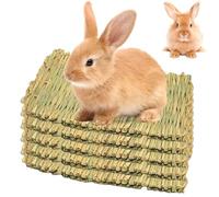 Lot de 5 tapis d'herbe de lapin - 28 x 20 cm - Tapis tissé pour petits animaux - Tapis d'herbe de lapin - Tapis naturel sûr et comestible pour lapins, cochons d'Inde