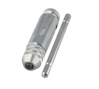 Lot de 5 tarauds à cliquet avec poignée en T réglable avec 5 tarauds à filetage métrique - M8, tournevis de taraud en acier et outils de filetage manuel de précision pour filetage de vis à machine (5