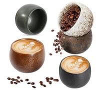 Lot de 5 tasses à expresso, 50 ml, en céramique épaisse, pour expresso, moka, macchiato, thé, cadeau parfait pour les hommes et les femmes
