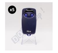 Lot de 5 Télécommandes Nice FLO2 à switchs - 2 boutons, 433.92 Mhz - ne pas confondre avec FLO2R-S + Goodie Domobip
