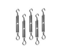 Lot de 5 tendeurs de fil réglables en acier inoxydable - Crochet et oeillet - M5 -