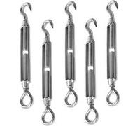 Lot de 5 tendeurs de fil réglables en acier inoxydable - Crochet et oeillet - M5 -