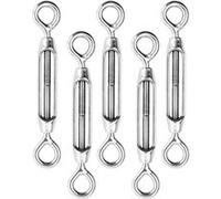 Linxor - Lot de 5 tendeurs de fil réglables en acier inoxydable - Double oeillets - M5