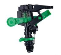 Lot de 5 têtes d'arrosage réglables à 360 degrés pour irrigation de jardin, buses de pulvérisation en plastique ABS avec portée de 10,4 à 18,3 m, système d'arrosage extérieur pour villa et
