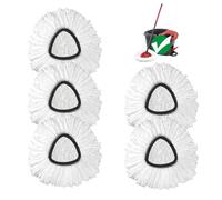 Lot de 5 têtes de balai de rechange compatibles avec les serpillères pivotantes triangulaires Vileda, microfibre, nettoyage en profondeur, lavable en machine et facile à remplacer