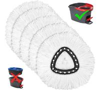 Lot de 5 têtes de balai de rechange compatibles avec Vileda EasyWring 1 système de réservoir en microfibre - Lavables en machine