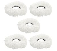 Lot de 5 têtes de balai de rechange universelles en microfibre pour balai rotatif standard (tête ronde)