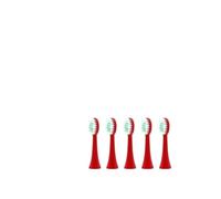 Lot de 5 têtes de brosse à dents de rechange for brosse à dents électrique, motif de blanchiment des dents, tête de brosse souple, soins bucco-dentaires(Red)