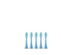 Lot de 5 têtes de brosse à dents de rechange for brosse à dents électrique, motif de blanchiment des dents, tête de brosse souple, soins bucco-dentaires(Light blue)