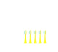 Lot de 5 têtes de brosse à dents de rechange for brosse à dents électrique, motif de blanchiment des dents, tête de brosse souple, soins bucco-dentaires(Yellow)