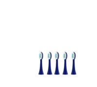 Lot de 5 têtes de brosse à dents de rechange for brosse à dents électrique, motif de blanchiment des dents, tête de brosse souple, soins bucco-dentaires(Deep blue)