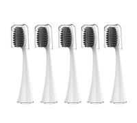 Lot de 5 têtes de brosse à dents de rechange pour brosse à dents électrique Burst pour adultes avec capuchons anti-poussière, poils en charbon doux pour un nettoyage en profondeur, l'élimination de la