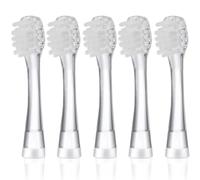 Lot de 5 têtes de brosse à dents pour bébé compatibles avec les brosses à dents électriques Papablic/BabyHandy/Gina/Debby/Arya, compatibles avec Brush-Baby BabySonic/Seago SG902/SG602 (blanc, 18 à 36