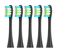 Lot de 5 têtes de brosse de rechange compatibles avec les brosses à dents Oclean, X Pro Digital, X Lite, X10, X Ultra, Air2, F1(5 black)