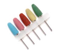 Lot de 5 têtes de meulage en silicone pour ongles pour améliorer les résultats de manucure, convient pour une utilisation en salon et à la maison