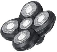 Lot de 5 têtes de rechange pour rasoir électrique universel pour homme chauve, facile à nettoyer