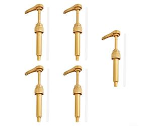 Lot de 5 têtes de sirop 10 cc, en polypropylène avec valve anti-fuite, tube de trempage réglable pour sirop de café, savon liquide, bouteille de condiments de cuisine