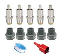 Lot de 5 tétons en acier inoxydable pour alimentation automatique en eau dans les porcheries et les petits animaux de ferme
