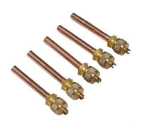 Lot de 5 tiges de remplissage en laiton, valve de port de service de climatisation pour test de pression de charge CVC et vide, kit de pièces de réparation AC (épaissie)